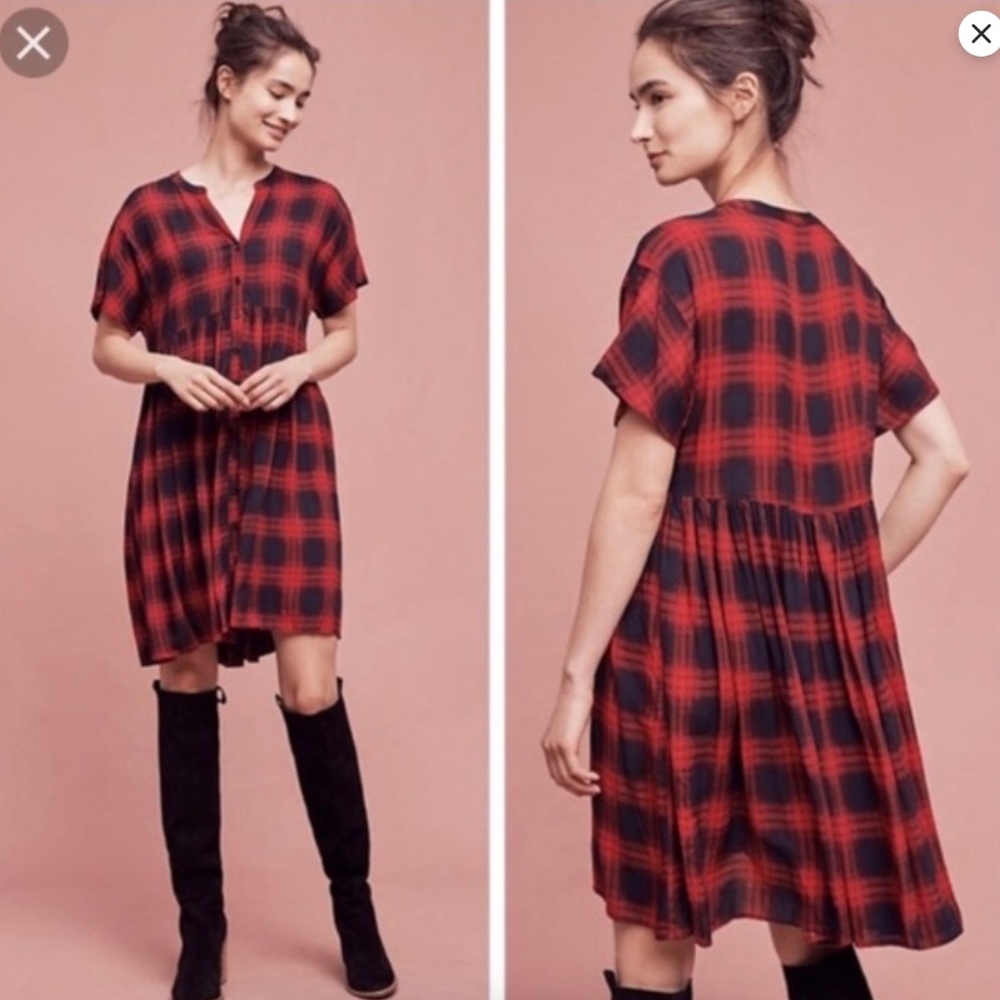 Anthropologie 11.1 Tylho Plaid Dress Small